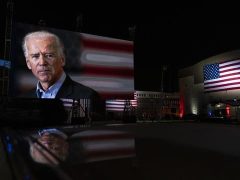 US presidential candidate and former Vice President Joe Biden spoke at the Democratic National Convention, Thursday, Aug. 20, 2020 (Chase Center in Wilmington, Delaware)
