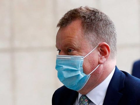Britain's chief negotiator David Frost arrives to attend Brexit talks with EU's chief negotiator Michel Barnier at the EU Commission in Brussels, Belgium, on July 15, 2020.