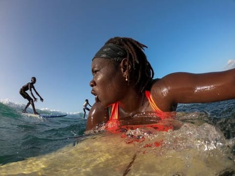 Senegal's first female pro surfer draws others in her wake