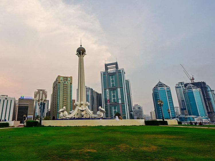 Stock Sharjah skyline