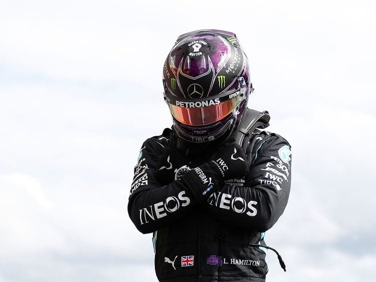 Lewis Hamilton pays tribute to actor Chadwick Boseman after taking pole in the Belgian GP
