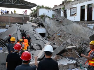 Pictures: China restaurant collapses during birthday party, killing 29