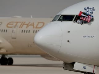 Pictures: US-Israeli delegation lands in UAE on historic flight