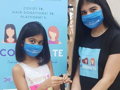 Himakshi with Jaina Jatwani, a seven-year-old grade 3 student at Dubai English Speaking School.