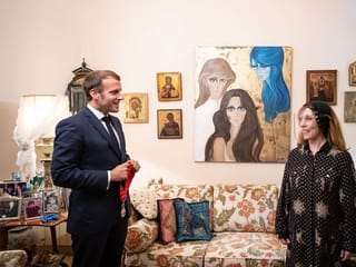 Legendary Lebanese singer Fairouz wears Elie Saab and dines with French president Emmanuel Macron