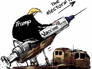 Cartoon: Trump pins election hopes on COVID-19 vaccine 