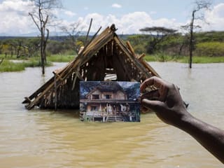Photos: Kenyans fear 'ecological disaster' if two swollen lakes merge 