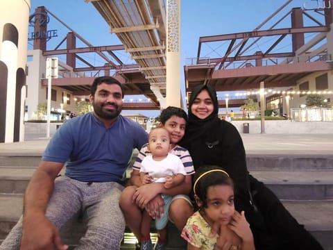Crash victims Sahira Banu and her son Azam Muhammed with other family members.