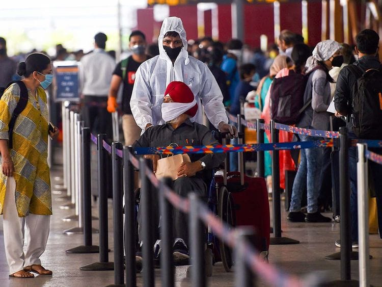 Stock India airport passengers
