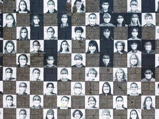 Mosaic of Hope: Portraits of people wearing COVID-19 face masks
