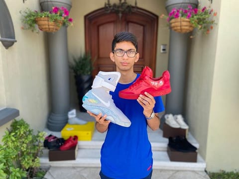  Sayed Zariyan Ali with some of his many prized offerings.