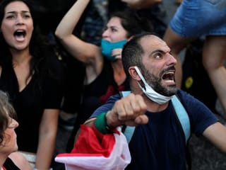 Photos: Lebanese rally near presidential palace to demand justice over port blast