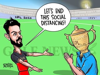 Cartoon from Satish Acharya: Indian Premier League in UAE will bring cricket back to the fans
