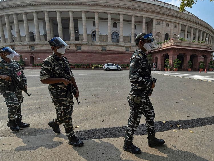Stock Indian parliament Delhi