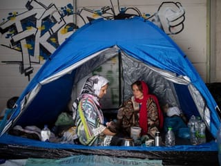 Photos: Thousands of migrants search for shelter after fire destroys Moria camp in Lesbos, Greece