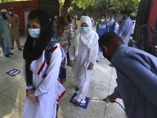 Pictures: Schools and colleges reopen in Pakistan after six months