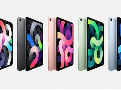 The new iPad Air comes in 5 colours, with a 10.9-inch liquid retina display.