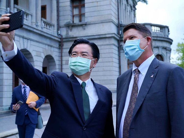 Taiwan's Foreign Minister Joseph Wu US Under Secretary of State Keith Krach