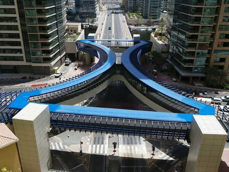 New footbridge in Dubai Marina
