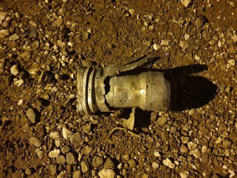A projectile, launched by Al Houthis, lands in a border Saudi village