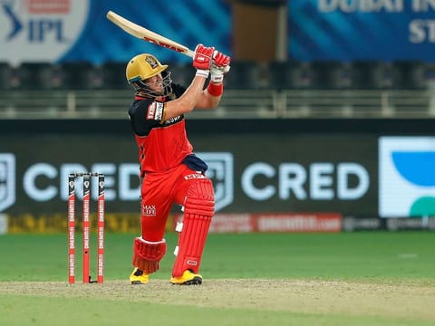 'AB' of batting: De Villiers in action for Royal Challengers Bangalore in IPL 2021 in the UAE.
