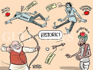 Cartoon from Satish: Modi pushes through farm bills amid huge opposition