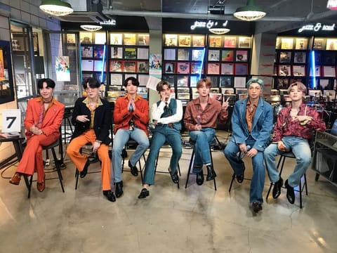 J-Hope, Suga, Jungkook, V, Jin, RM and Jimin of BTS