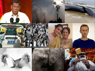News in pictures: Duterte hailed, husband sells land to buy wife elephant in India, China on US, Australia whales death, Brazil COVID cases, Navalny discharged…