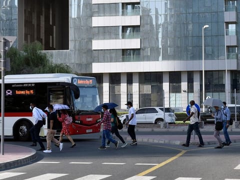 Dubai office staff working