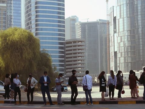 Dubai office working staff 