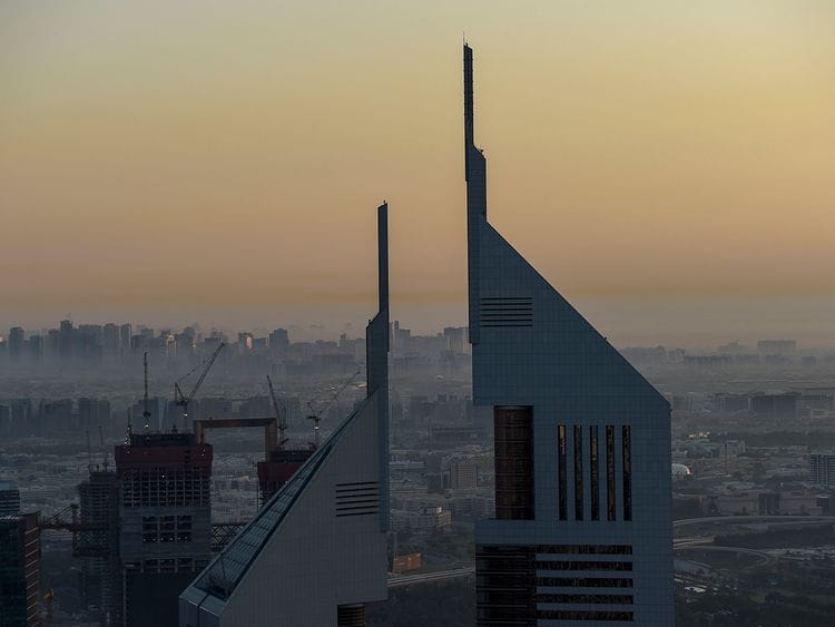 Stock Dubai skyline city