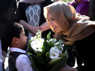 New Zealand Prime Minister Jacinda Ardern unveils memorial at Christchurch's Al Noor mosque