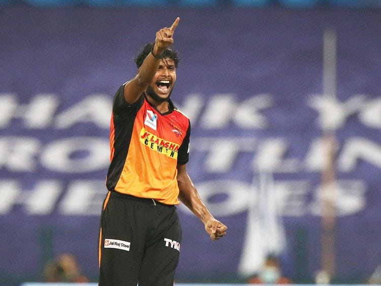 T Natarajan of Sunrisers Hyderabad