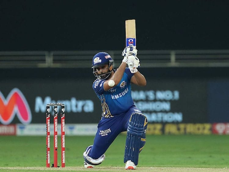 Rohit Sharma captain of Mumbai Indians during match 10 of season 13 of the Dream 11 Indian Premier League (IPL) between The Royal Challengers Bangalore and The Mumbai Indians held at the Dubai International Cricket Stadium
