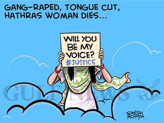 Cartoon from Satish: Horrific crimes against women in India