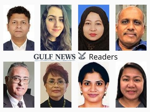 Gulf News readers (clockwise from top left): Nasser Mulla, Nour Bandali, Fozia Imran, Eappen Elias, Marby De Guzman, Sophy Aqeel Ahmad, Christina Barrientos and Daoud Khalaf.