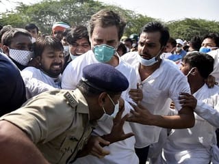 In pictures: Rahul Gandhi attacked by UP police en route to Hathras