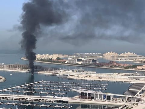 The Dubai Civil Defence received a call at around 9.23am about the fire.