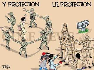 Cartoon by Satish: Media’s dramatic standoff with cops