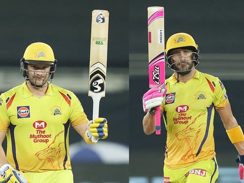 Chennai Super Kings openers Shane Watson (left) and Faf du Plessis showed there is still enough fire left inside them.