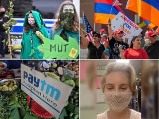 News in pictures: Google defers Indian in-app fees, Mali frees 100 prisoners, Rockets fall in Baghdad, COVID in Philippines, New Zealand wildfires, Lana Del Rey slammed for mesh mask, Etihad offers student discounts...
