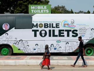 Photos: 'Toilet on Wheels' launched in Hyderabad
