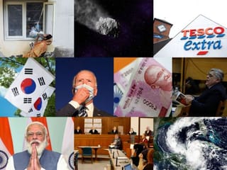 News in pictures: Amit Shah congratulates Modi, Tesco profits surge, Huge asteroid to cross Earth's orbit, Biden regrets calling Trump clown, Tesco profits...