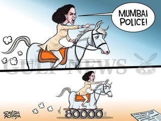 Cartoon from Satish: Fake accounts created to discredit Mumbai Police