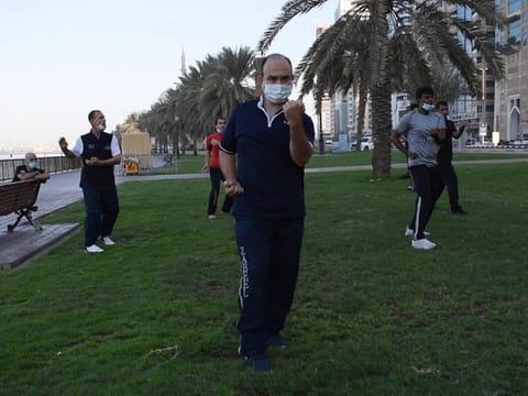 Free outdoor taekwondo training in Sharjah