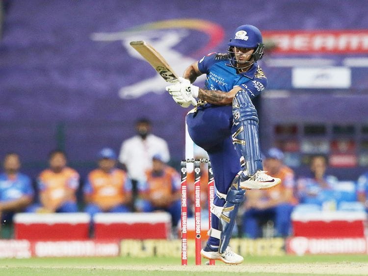 Ishan Kishan of Mumbai Indians plays a shot. 