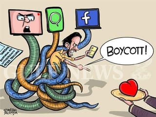 Cartoon from Satish: Tanishq withdraws advertisement after social media criticism