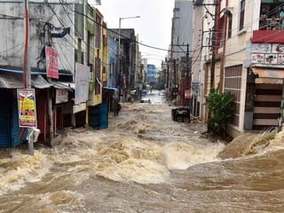 Photos: Heavy rains flood streets in Hyderabad