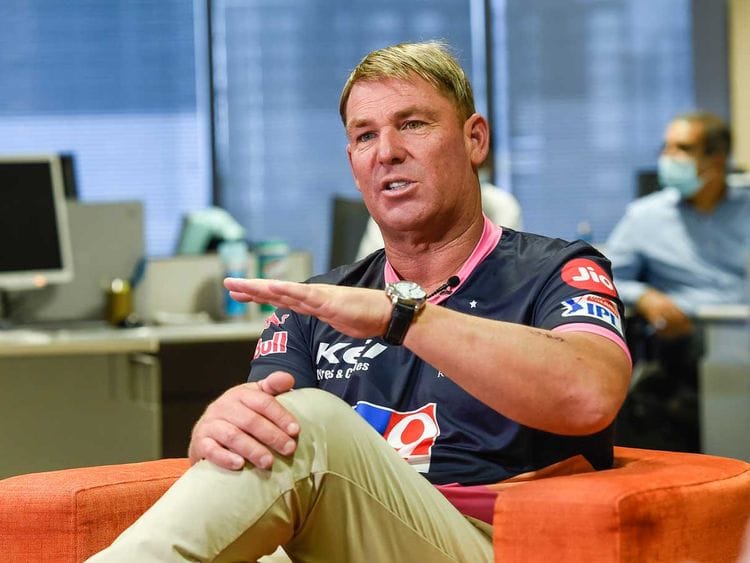 Shane Warne at Gulf News