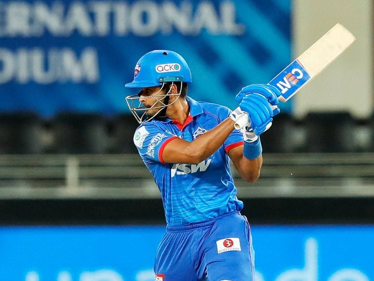 Shreyas Iyer, captain of Delhi Capitals, plays a shot. 